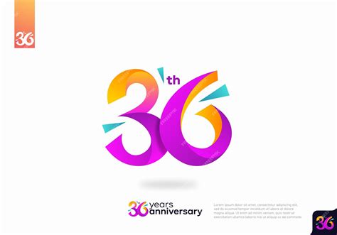 Premium Vector Number 36 Logo Icon Design 36th Birthday Logo Number