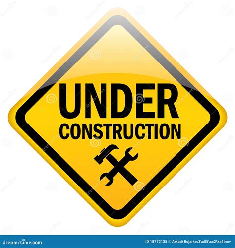 Under Construction Sign Stock Vector Illustration Of Construct 18772135