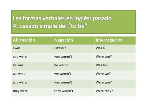 PPT - Las formas verbales en inglés: pasado PowerPoint Presentation