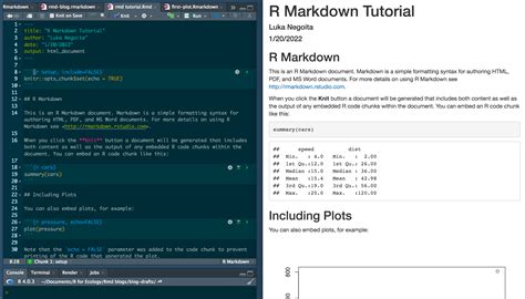 How To Use R Markdown Part One R For Ecology