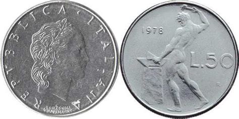 50 Lire di Valore - 50 Lire 1955, 1958, 1956, 1996, piccole, 1977, 1978 ecc