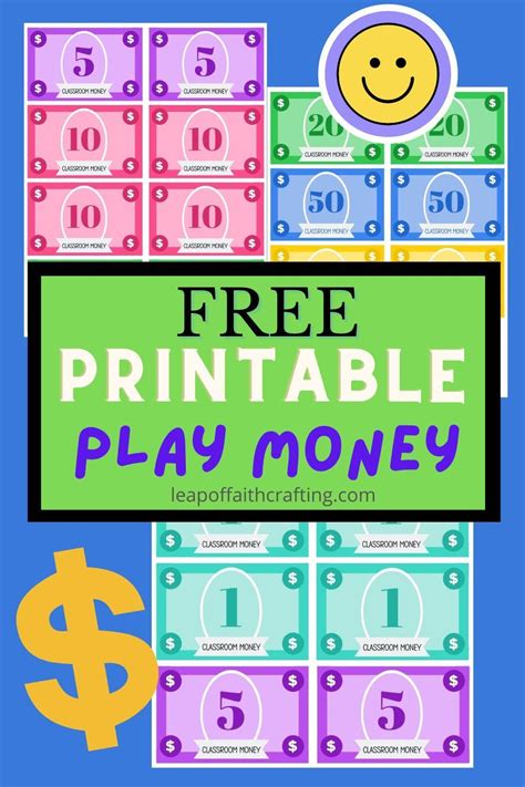 Templates Printable Free Free Printables Fake Money Printable Play