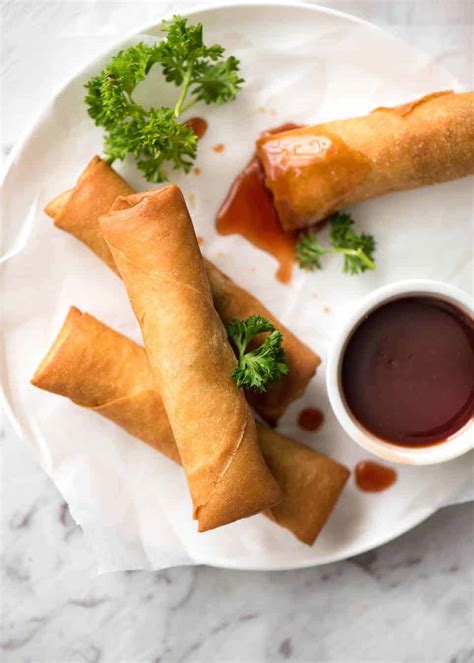 Veg spring roll recipe with homemade spring rolls sheet | crispy & crunchy spring rolls. Spring Rolls! | RecipeTin Eats