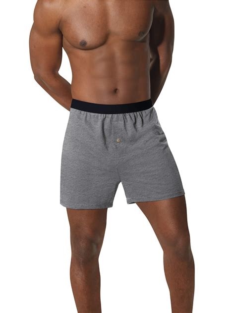 Hanes Men S Big Tall ComfortSoft Solid Knit Boxers 4 Pack Walmart Com
