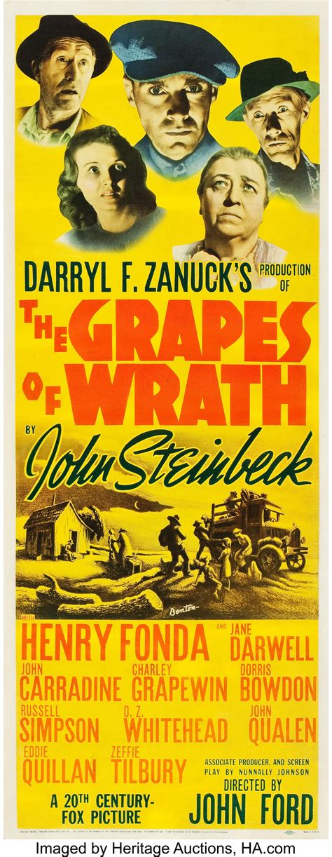 The Grapes Of Wrath 20th Century Fox 1940 Insert 14 X 36