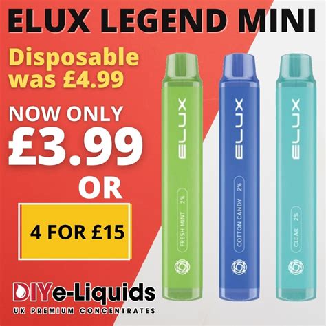 Elux Legend Mini 4 Pack Disposable Vape £1500 Vape Bargains Uk