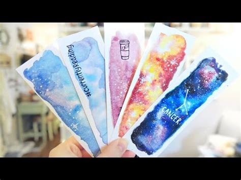 This will smear and press the paint onto the paper giving it a soft, happy marbled look. More Watercolor Bookmarks! - YouTube