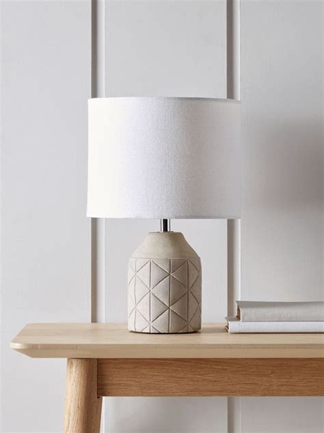 New Geometric Bedside Lamp Grey Table Lamps Lamps And Lights