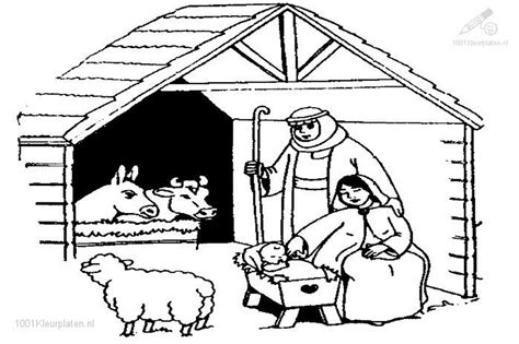 Christmas Stable Coloring Page at GetColorings.com | Free printable colorings pages to print and