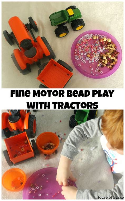 House Of Burke Fine Motor Bead Play With Tractors Fine Motor Skills