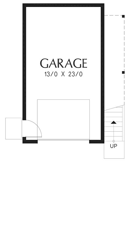 Garage Living Plan 81372 Craftsman Style With 336 Sq Ft 1 Bed