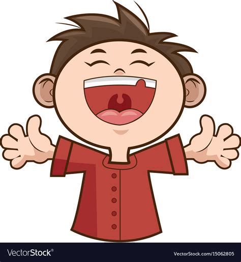 Children Boy Happy Face Celebration Party Vector Image