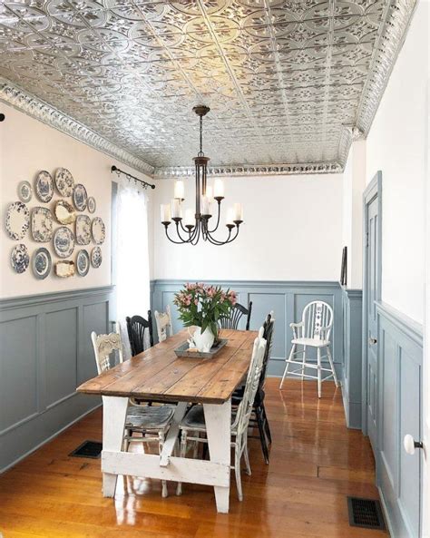 Many in the custom home market believe building green means spending lots of it. Decorative tin ceiling tiles exude old-world charm in this ...