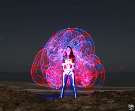 Fiber Optic Light Painting Fiber Optic Whip Skeleton Halloween Glow