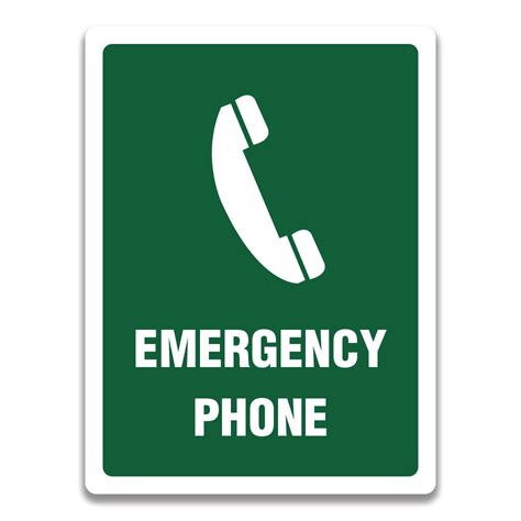 Emergency Phone Sign Safety Sign And Label