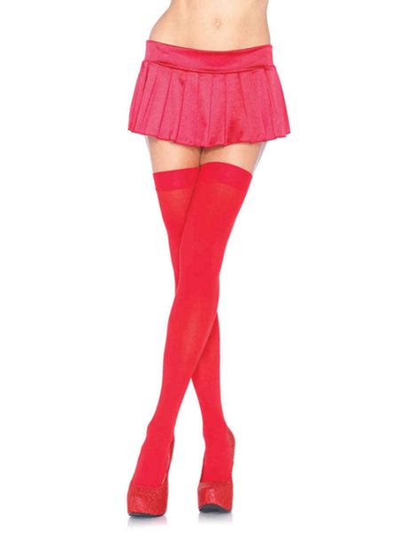 Leg Avenue Opaque Thigh High Stockings Lingerie At Hustler Hollywood