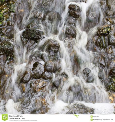 Water Flowing Over Stones Stock Image Image Of Drop 42090949