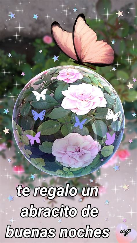 A Glass Ball With Flowers And Butterflies In It That Says Te Regalo Un