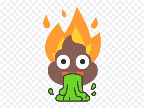 Flaming Poop Vomit Emoji Flaming Poopemoji Memes Free Transparent