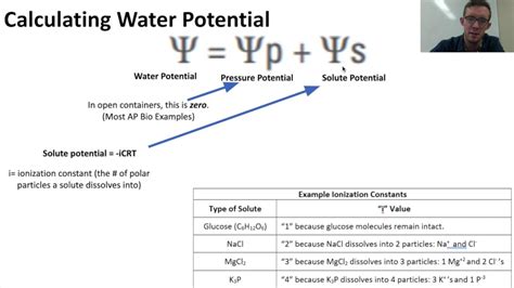 Calculating Water Potential Youtube