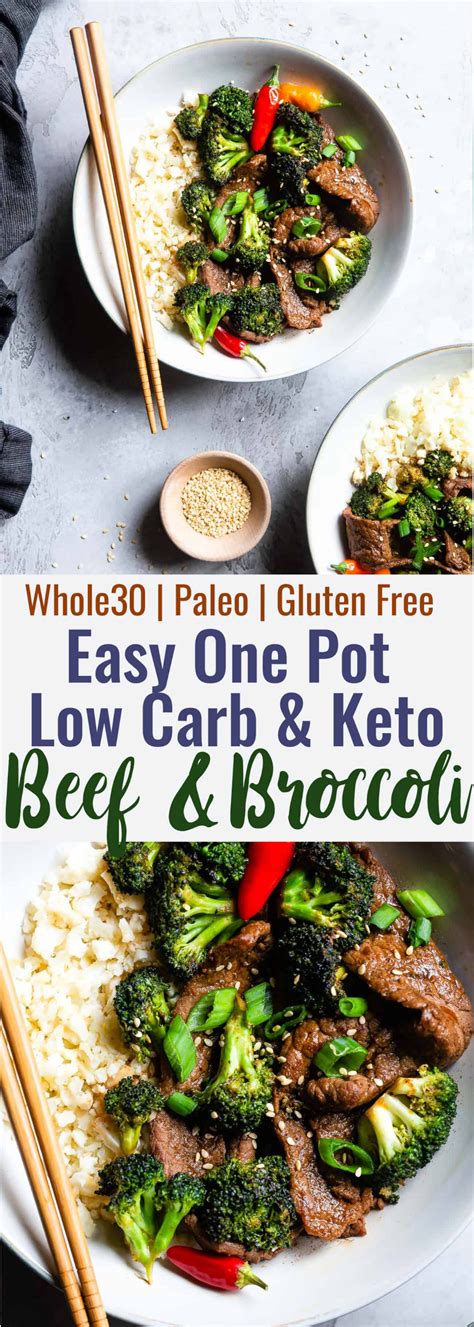 Mix the hamburger and broccoli in a large, greased casserole, 2 1/2 quarts or larger. Easy Whole30 Low Carb Beef and Broccoli - This keto beef ...