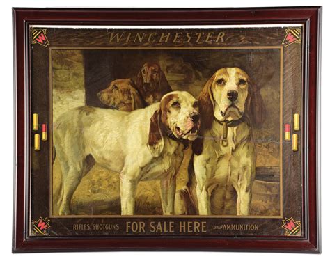 Lot Detail Framed Winchester Dogs Advertisement Poster