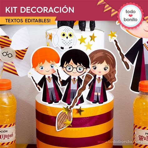 Kits imprimibles de Harry Potter para tu fiesta mágica Todo Bonito