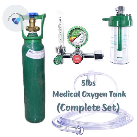 5LBS Oxygen Tank Medical With Medical Oxygen Regulator Full Content