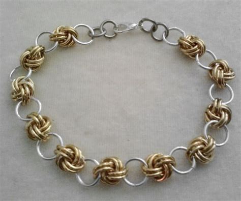 Love Knot Chain Maille Chainmail Bracelet By Fyrestormcreations On