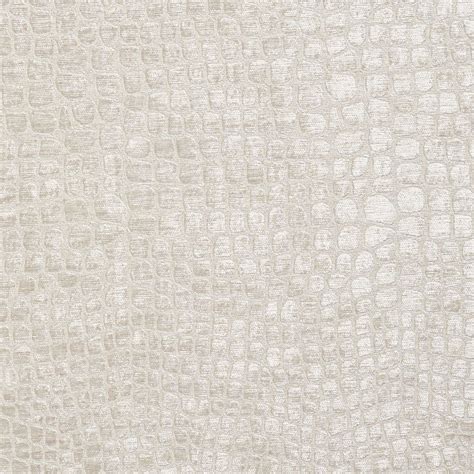 Pearl White Shiny Reptile Skin Look Velvet Upholstery Fabric Velvet