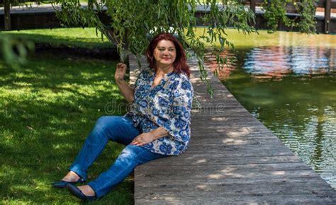 mature woman wardrobe concept plus size smiling lady stock image image of caucasian