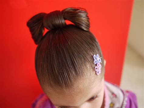 Peinado De Moño Fácil Para Niñas Easy Hairstyle Bow For Girls Youtube