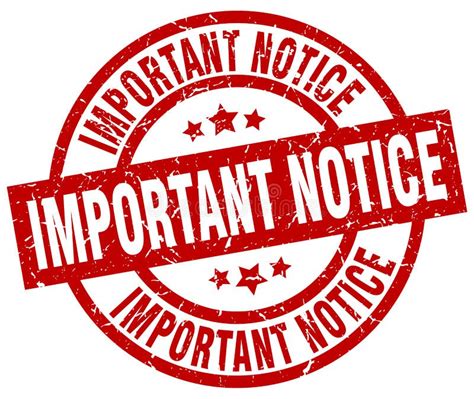 Important Notice Stamp Stock Vector Illustration Of Insignia 122341345