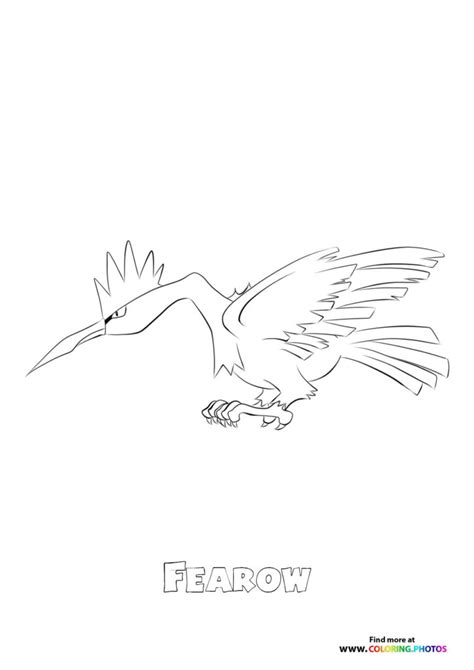 022 Fearow Coloring Pages For Kids