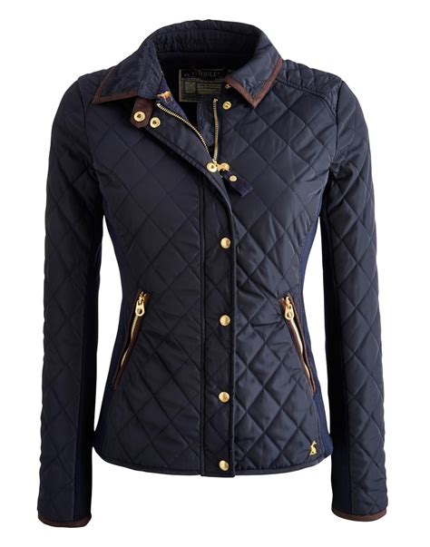 Cavendish Womens Jersey Ribbed Quilted Jacket Coats Jackets Women