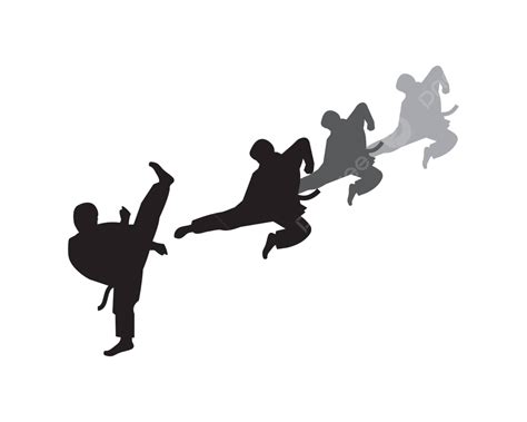 Karate Taekwondo Kick Logo Vector Illustration Template Sport Vector