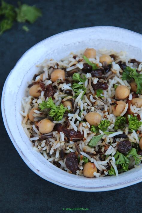 Think of our flavorful rice. BASMATI & WILD RICE PULAO WITH CHICKPEAS - Café RiDAN