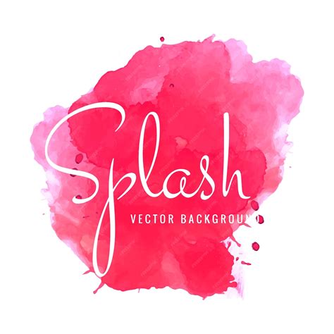 Premium Vector Abstract Pink Watercolor Splash Background