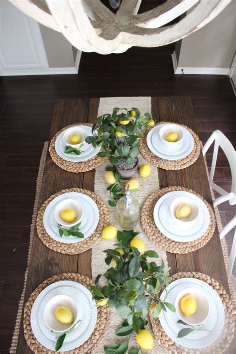 The Best Farmhouse Kitchen Lemon Accessories Dining Room Table Decor