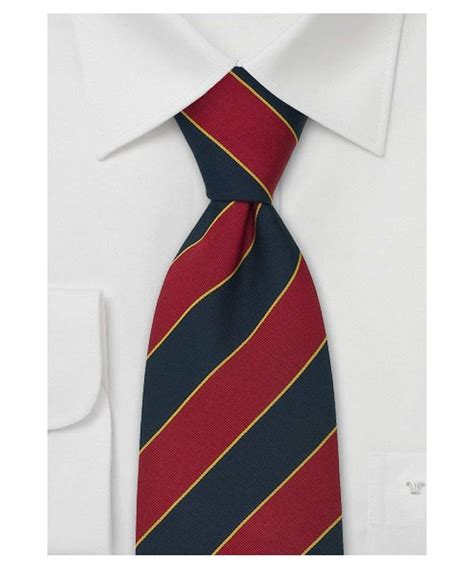 Mens Necktie British Regimental Striped Silk Matte Tie 325 Inches