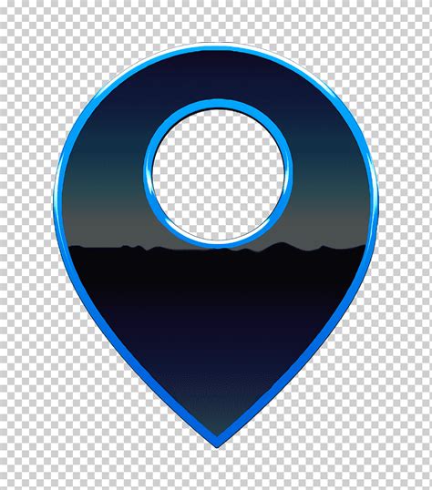 Círculo Logotipo De La Símbolo Icono De Pin De Ubicación Azul Azul