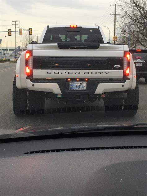 This truck and the license plate I drove home behind today : r/funny