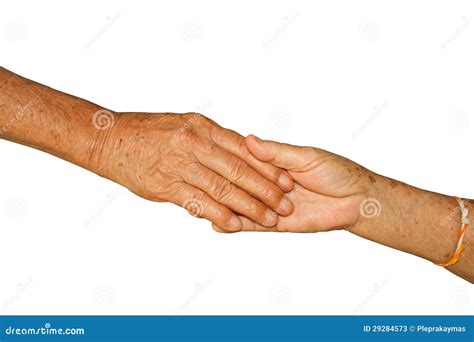 Happy Senior Adult Couple Holding Hands Together Stock Image Image Of