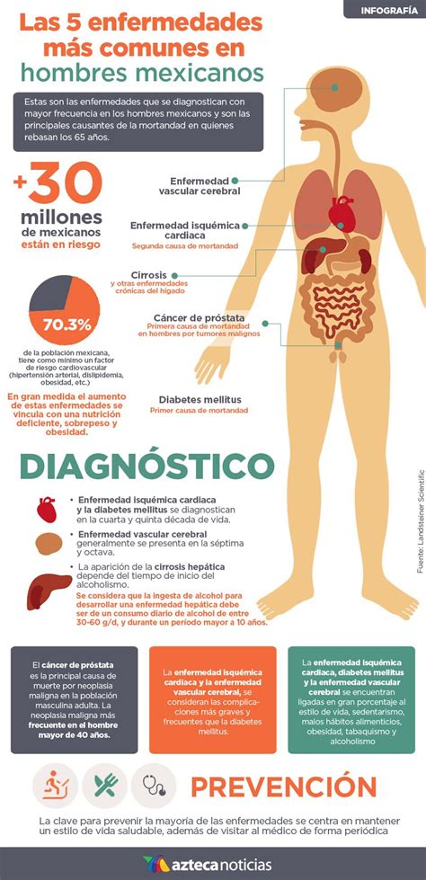 Las Enfermedades M S Comunes En Hombres Mexicanos Infografia
