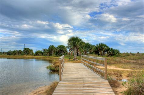 Bridge Across The Creek At Galveston Island State Park Image Free