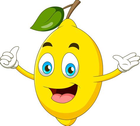 Cute Lemon Mascot Cartoon Smiling Cartoon Mascot Illustration 23782570