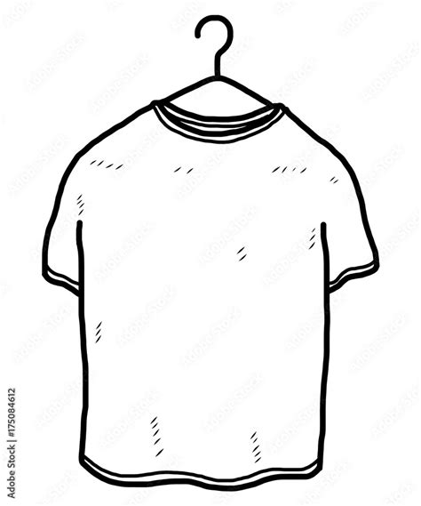 T Shirt Cartoon Vector And Illustration Black And White Hand Drawn
