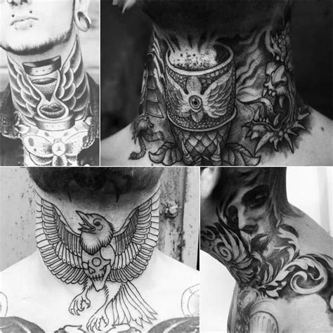 Neck tattoos for men range from simple designs featuring a basic monochromatic pattern, to intricate many shaded symbolic designs. 100+ Best Neck Tattoo Designs - Creative Neck Tattoo Ideas ...