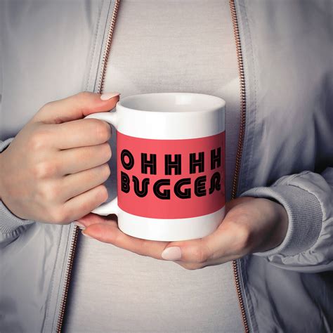 Funny Oh Bugger Mug Yellow And Pink Colour Option By Crank