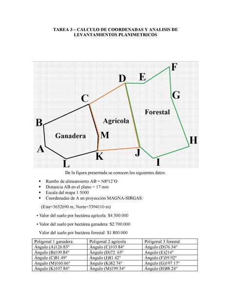 Tarea 3 Calculo De Coordenadas Y Analisis De Levantamientos Planimetricos Tarea 3 Calculo